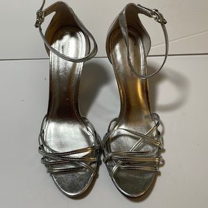 Marc Fisher silver wedge. Size 9.